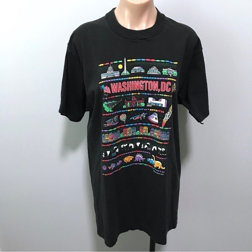 Washington DC Vintage Single Stitch Graphic T-shirt White House Large